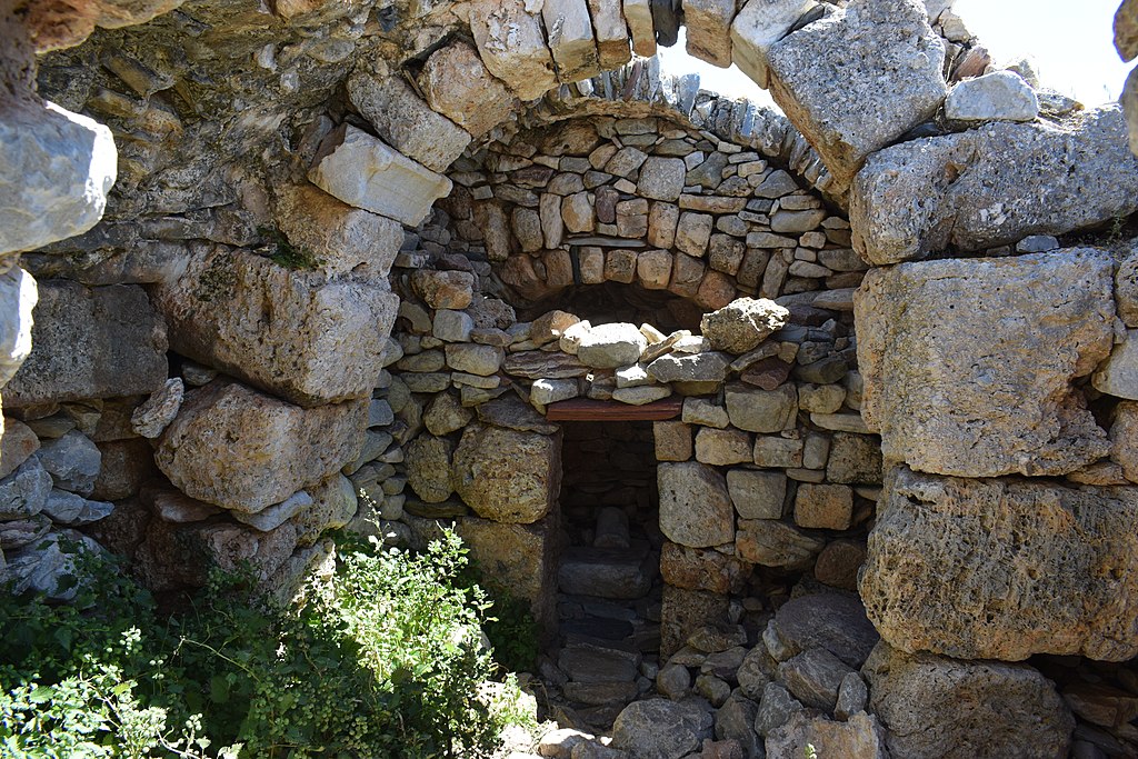 The Temple of Poseidon at Tainaron, later turned into a Byzantine chapel.
