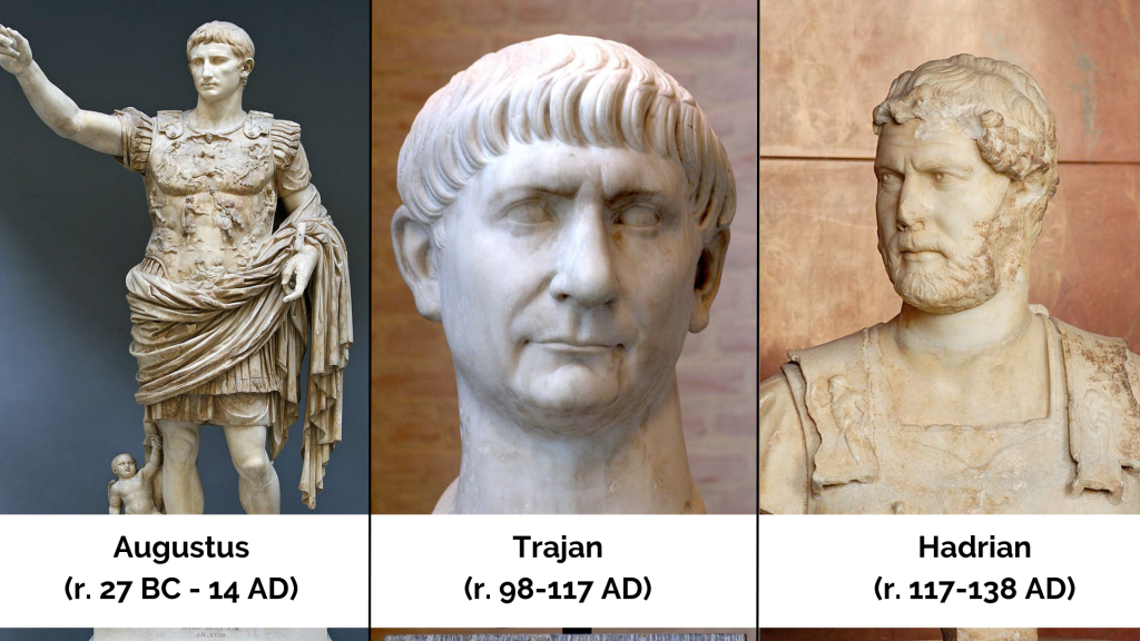 rome, roman emperors, agustus, trajan, hadrian