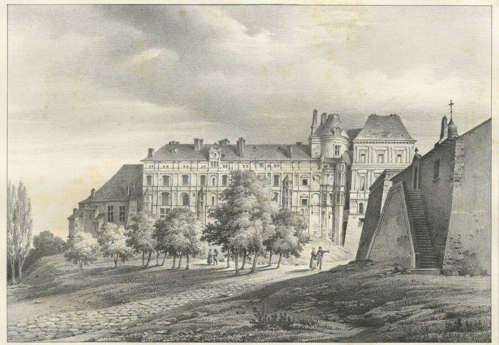 Château de Blois, lithograph by C. Molle from a drawing by Charles-Caïus Renoux