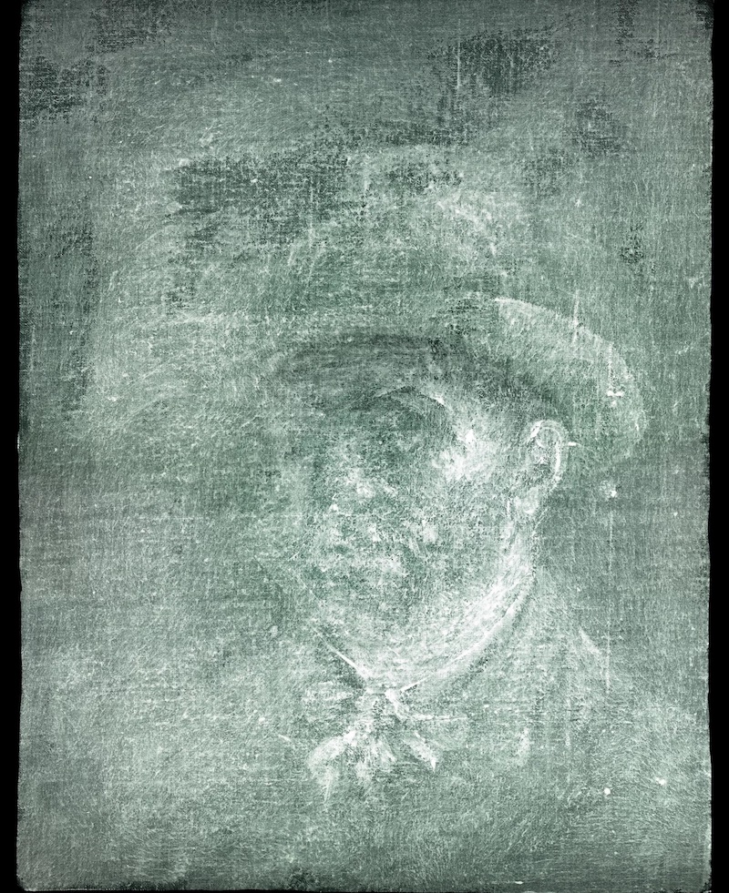 self-portrait of van gogh discovered by x-ray