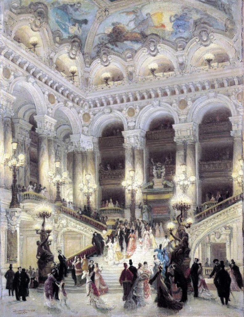 Louis Béroud: L'escalier de l'opéra Garnier, 1877 (Musée Carnavalet)
