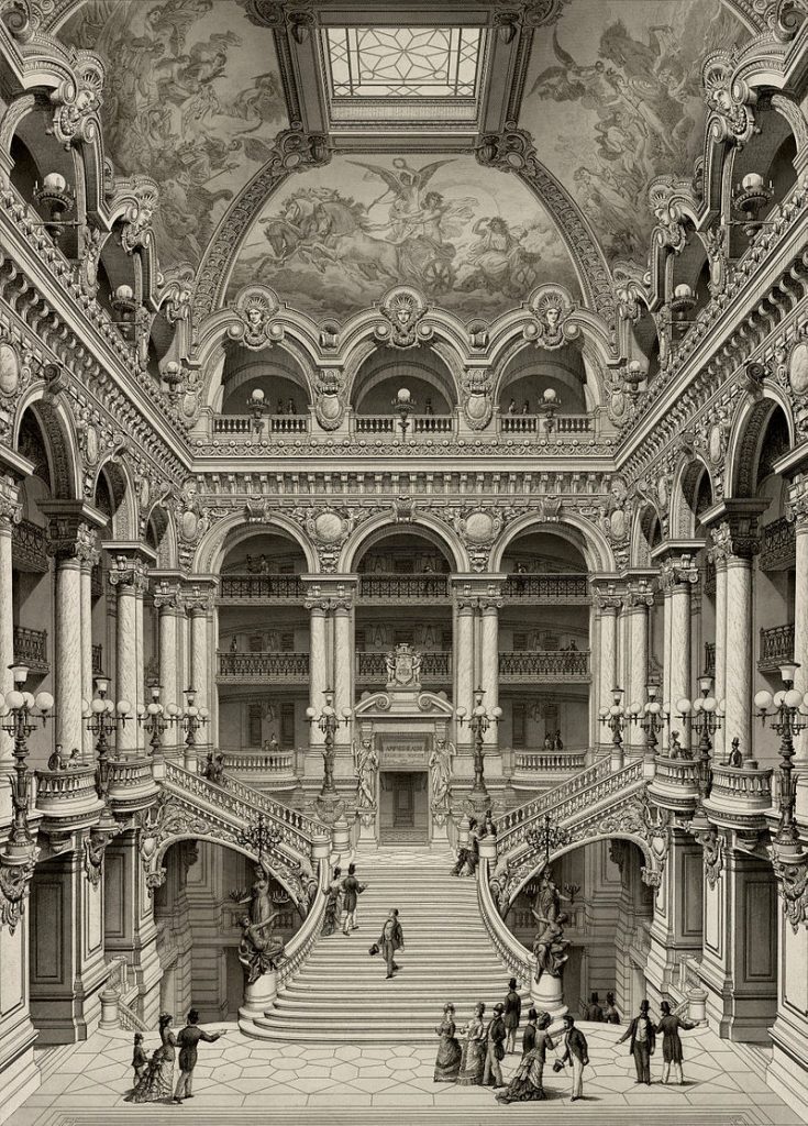 Engraving from Garnier's Nouvel Opéra, 1880