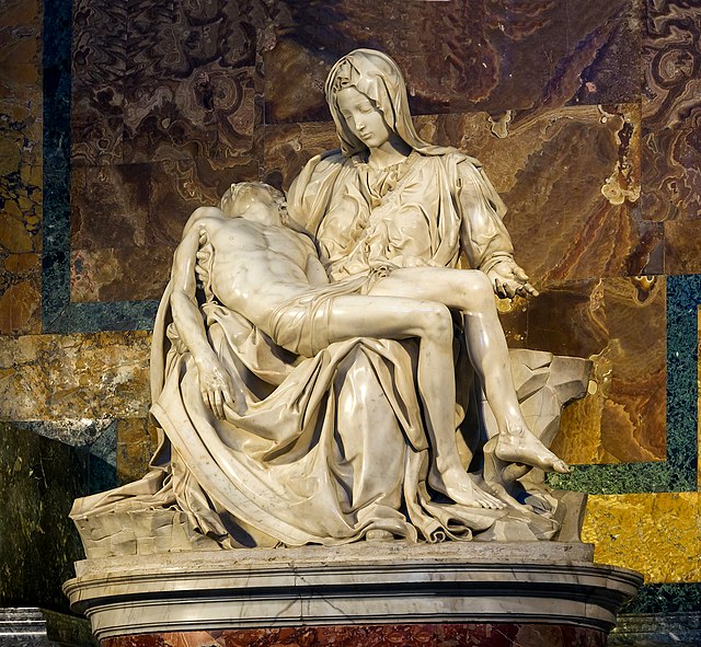 Pieta by Michelangelo - Top 15 Most Famous Sculptures in History You Need to See