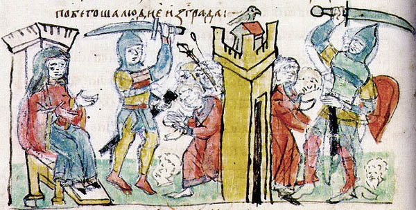 Fourth revenge of Olga: Burning of Derevlian capital Iskorosten