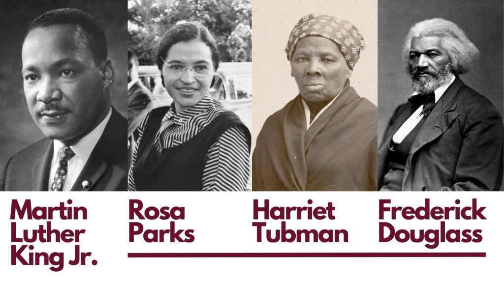 Notable Figures in Black History: Martin Luther King Jr. - Rosa Parks - Harriet Tubman - Frederick Douglass