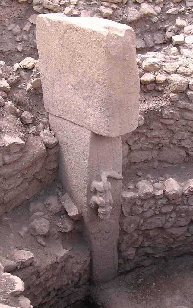 The sculpture of an animal (Fox? Wolverine ? today the second one is a boreal mammal, but 12.000 years ago ?) at Göbekli Tepe, close to Sanliurfa