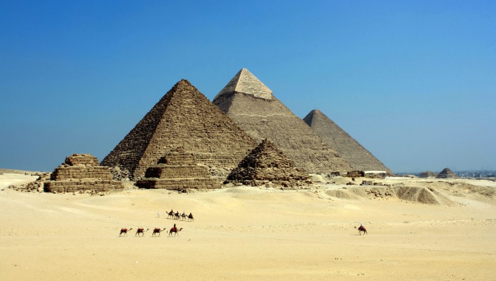 Giza Pyramids of Khufu, Khafre & Menkaure - Famous Archaeological Sites