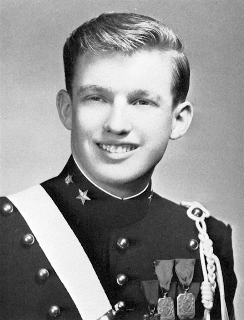 Senior yearbook photo of son Donald Trump (1964)