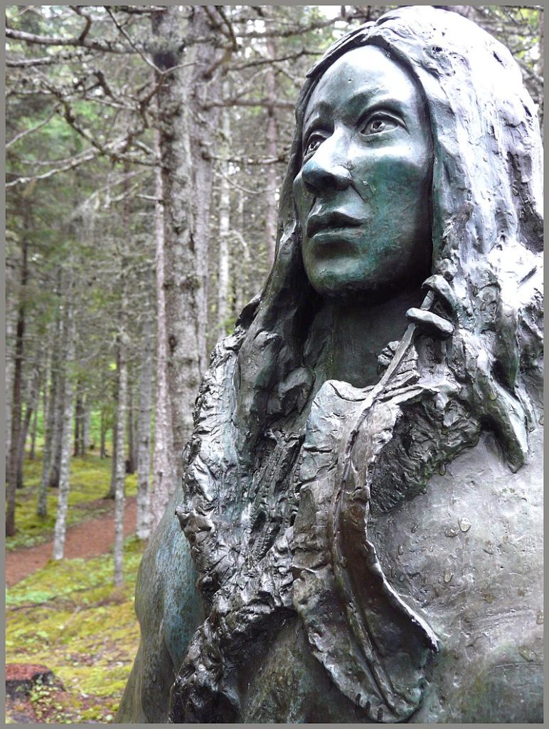 Statue in Boyd's Cove - DNA of Native Canadians