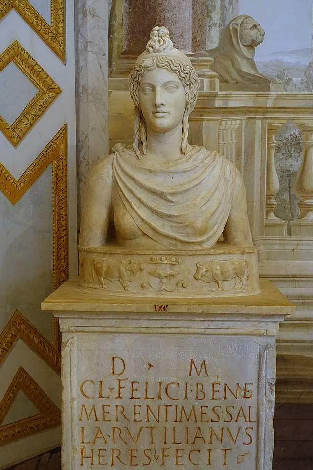 Bust of a women in Ancient Rome, exhibit in the Galleria Borghese - Rome, Italy