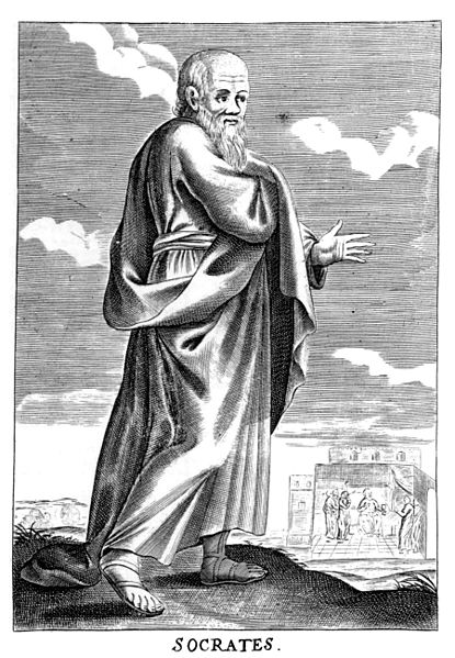 Socrates, ancient Greek philosopher. From Thomas Stanley, (1655).