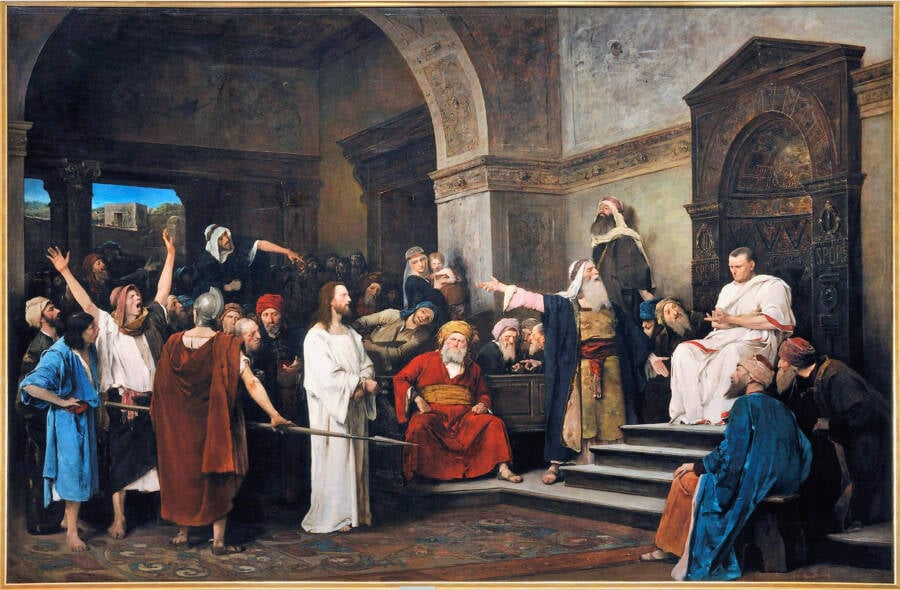 Christ in front of Pilate by Munkácsy.