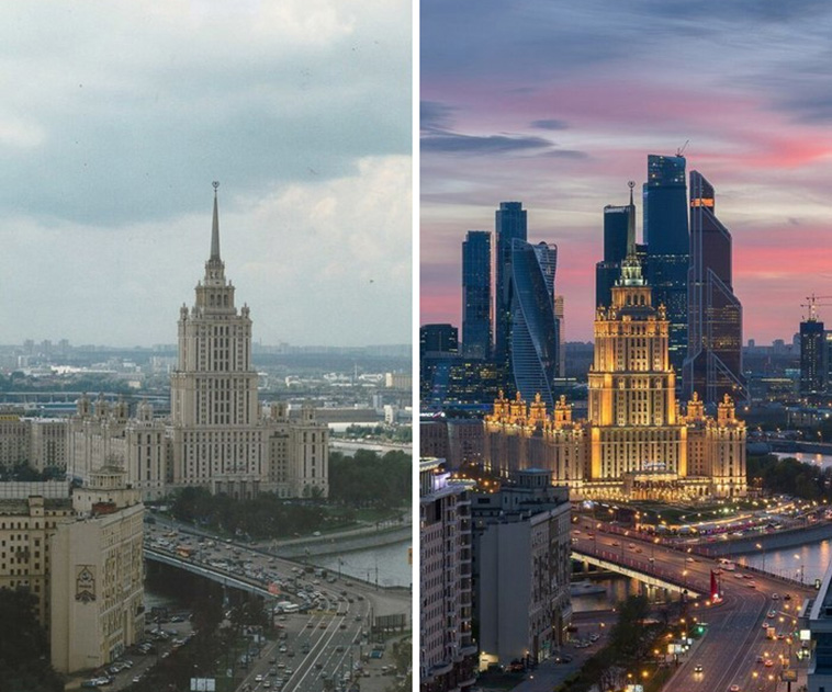 Moscow pictures 20 years apart