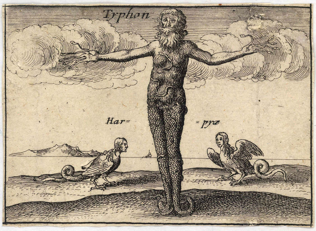 Depiction of Typhon by Wenceslas Hollar