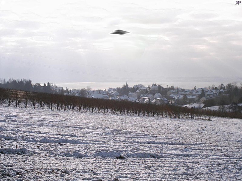 A selfmade UFO above Meersburg