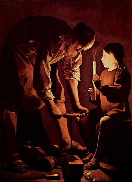 Jesus in the workshop of Joseph the Carpenter, by Georges de La Tour, 1640s