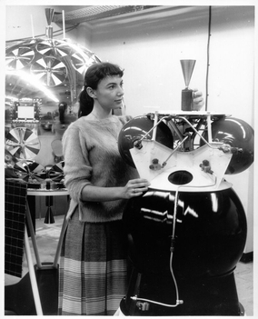 Cohen and the Atlas / Able satellite on which she worked in 1959. 