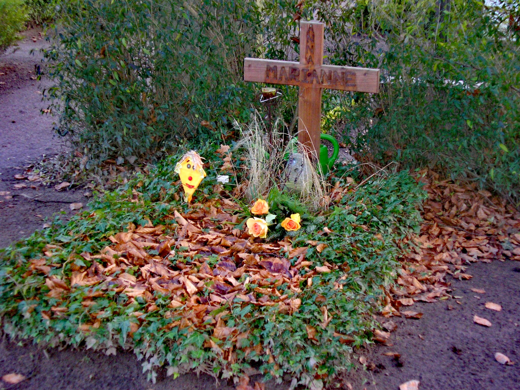 The grave of Anna Bachmeier and her mother Marianne at Lübeck's Burgtorf cemetery in 2008